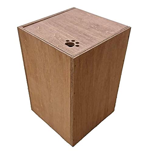 Amazon.co.jp: 木製フタ付きゴミ箱【猫のイタズラ・誤食防止